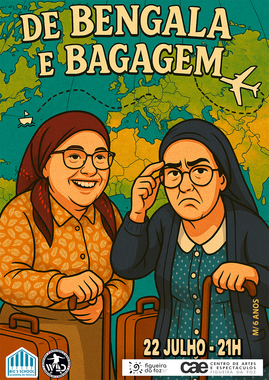 de bengala e bagagem