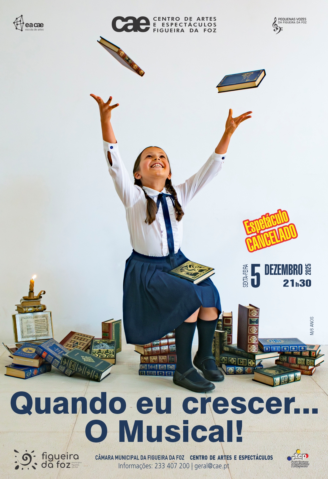 CARTAZ QUANDO EU CRESCER CANCELADO